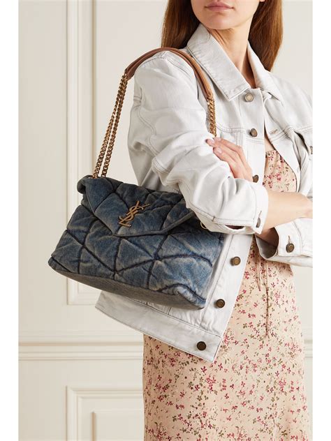 ysl puffer small bag|YSL denim bag small.